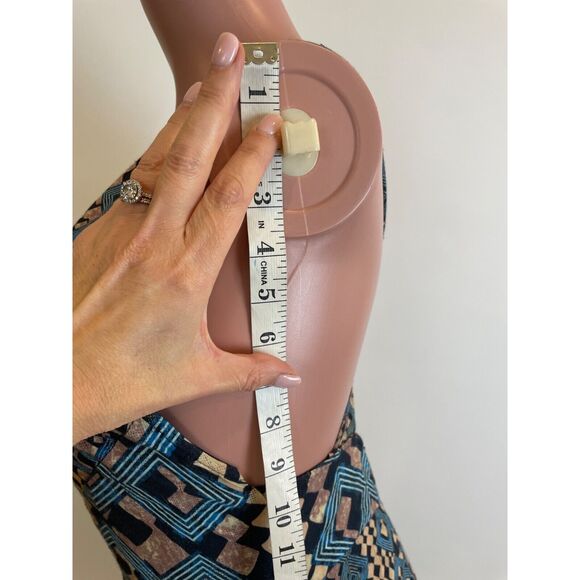 Anthropologie Let Me Be Flounced Maxi Dress Womens S Geometric Print Tiered - Picture 12 of 16